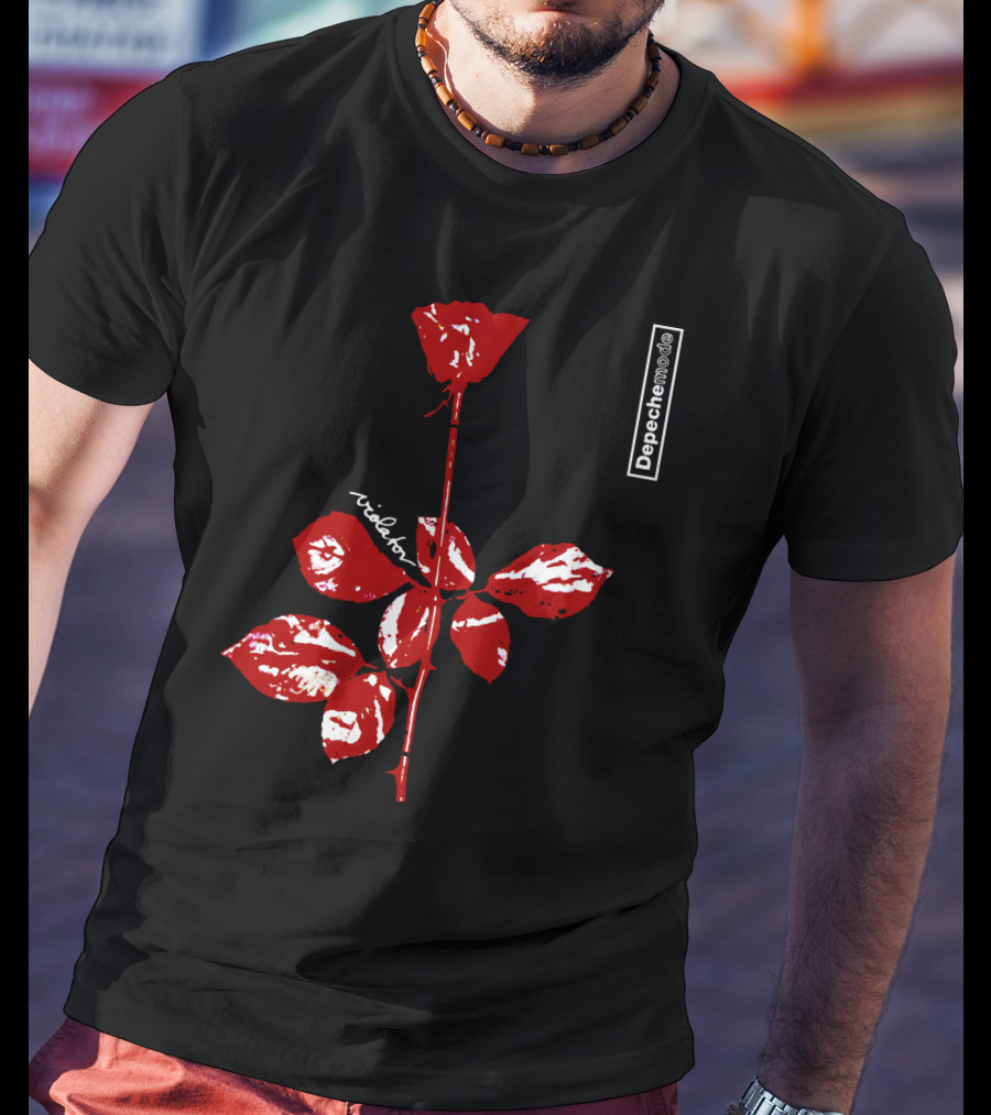 Depeche Mode Violator Album Red Rose T-Shirt