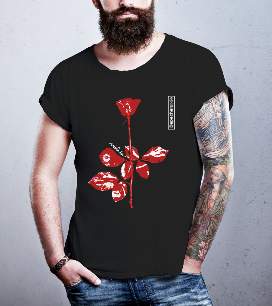 Depeche Mode Violator Album Red Rose T-Shirt