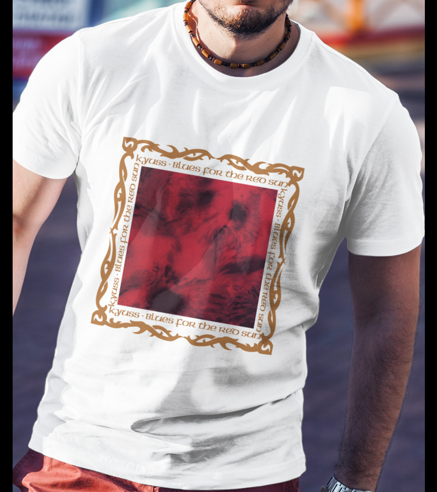 Kyuss Blues For The Red Sun Abstract Red Pattern Framed T-Shirt