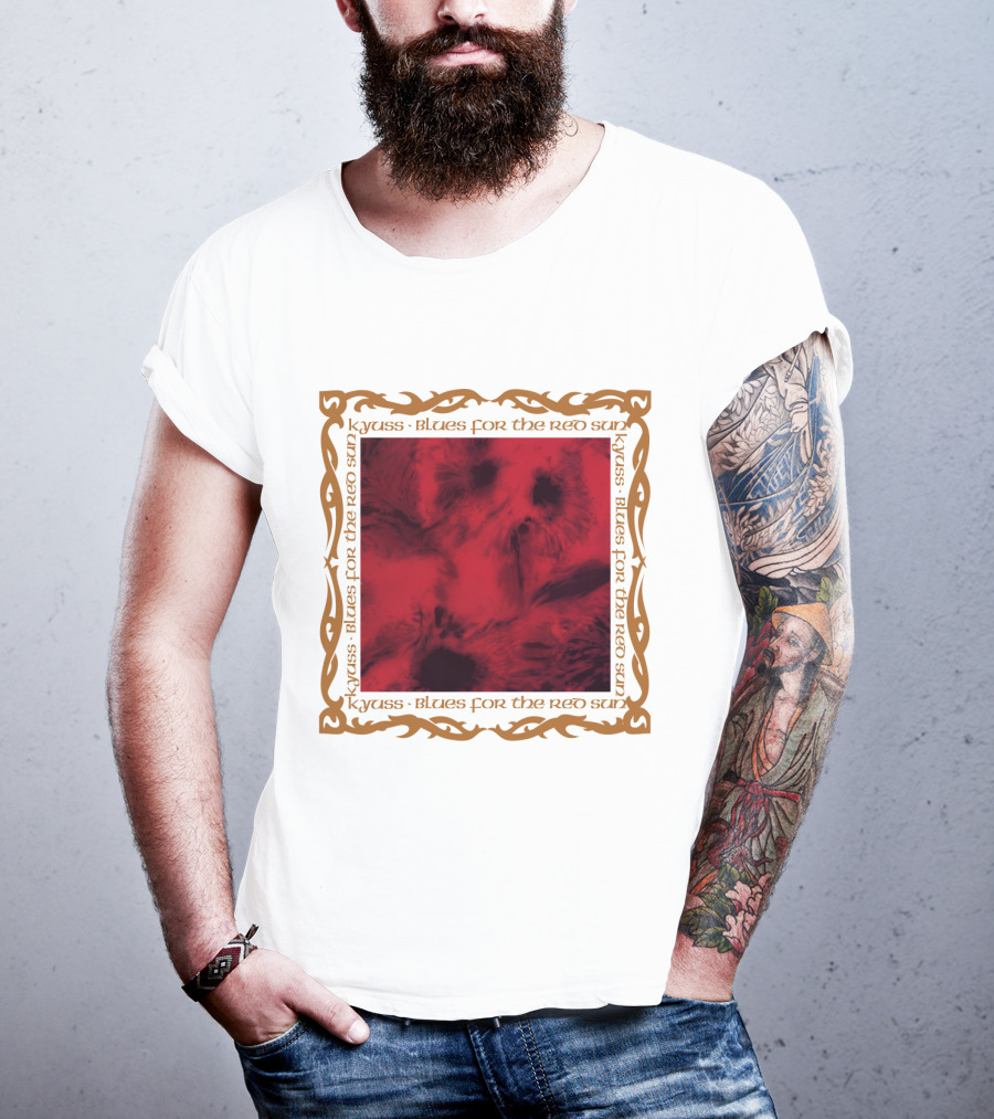 Kyuss Blues For The Red Sun Abstract Red Pattern Framed T-Shirt