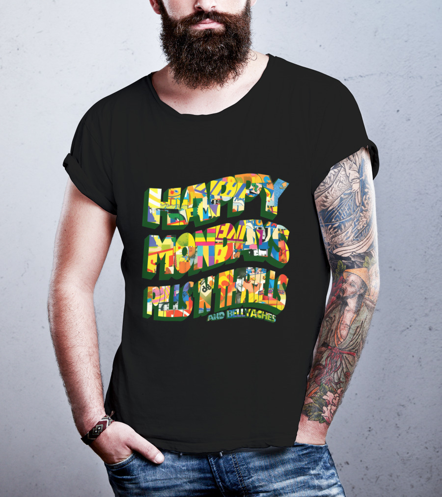 Happy Mondays Pills 'N' Thrills And Bellyaches Colorful 90s Album T-Shirt