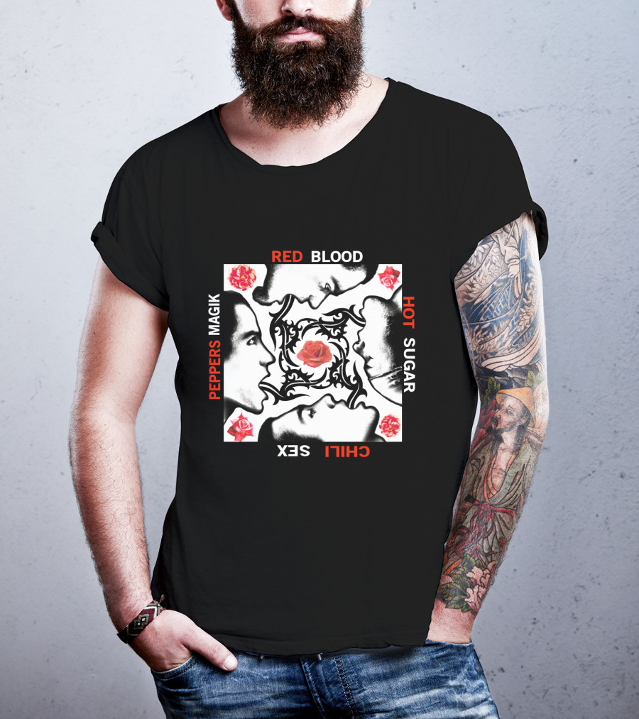 Red Hot Chili Peppers Blood Sugar Sex Magik Rose Faces T-Shirt