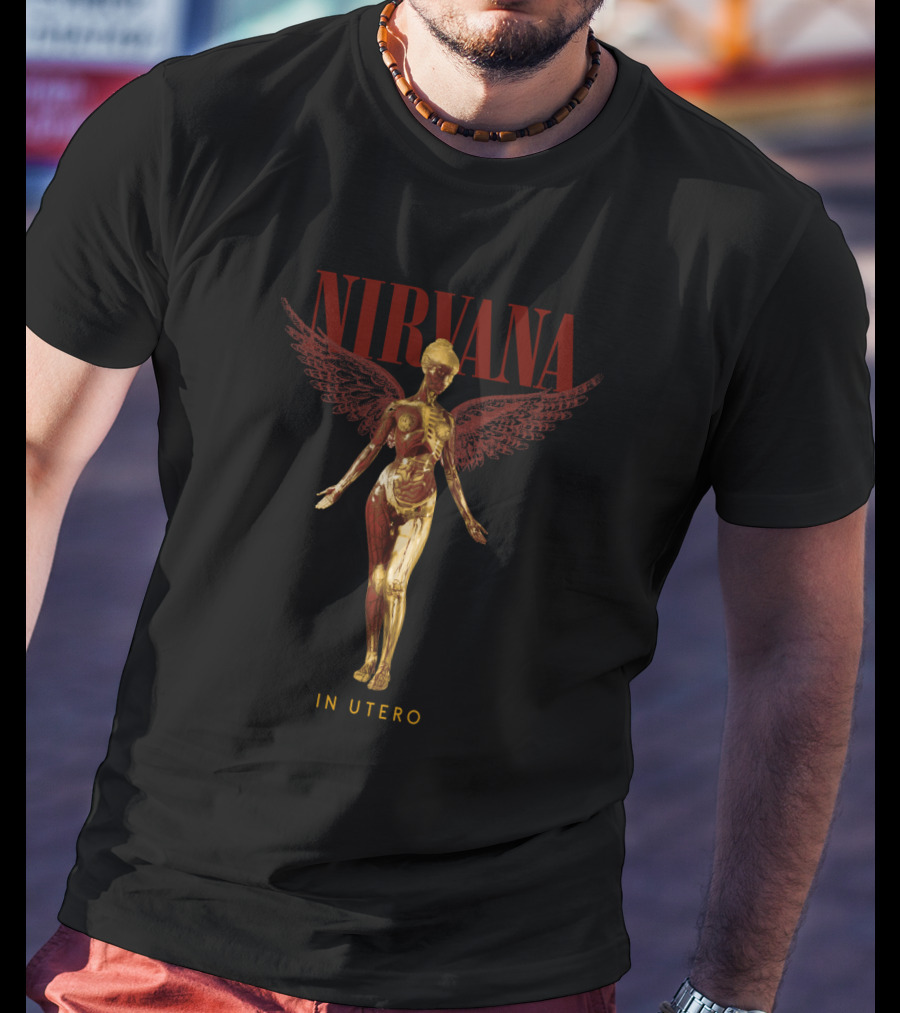 Nirvana In Utero Winged Anatomy Figure T-Shirt