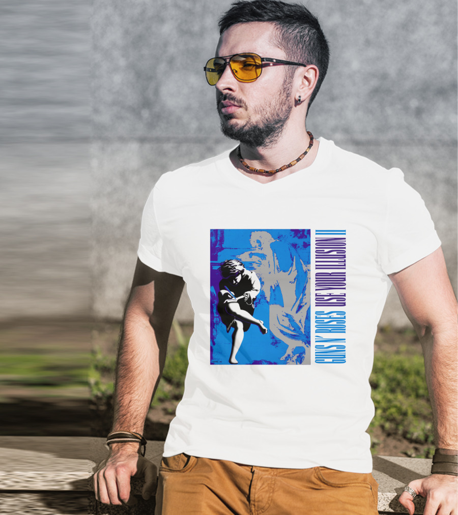 Guns N Roses Use Your Illusion Ii Blue Angel Artwork T-Shirt