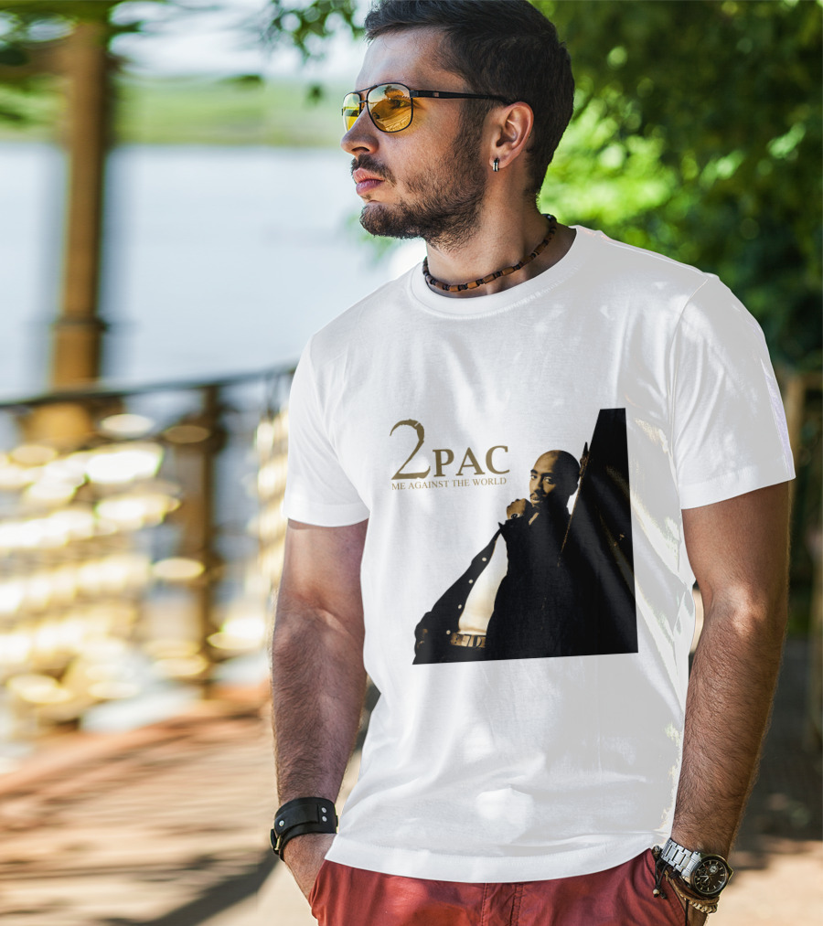 2Pac Me Against The World Album Cover With Tupac Shakur Photo T-Shirt