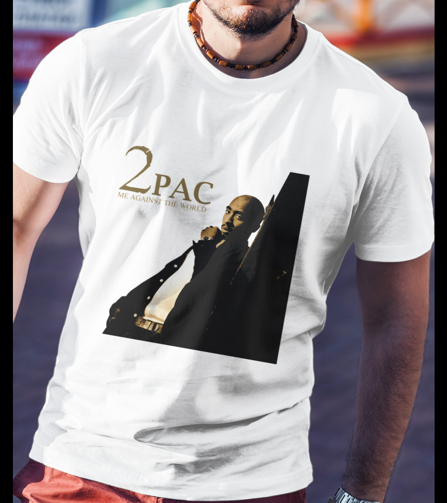 2Pac Me Against The World Album Cover With Tupac Shakur Photo T-Shirt