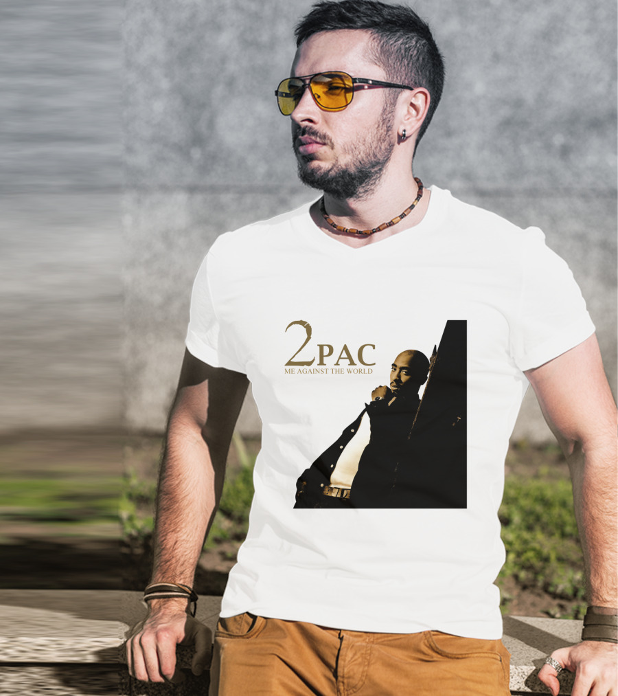 2Pac Me Against The World Album Cover With Tupac Shakur Photo T-Shirt