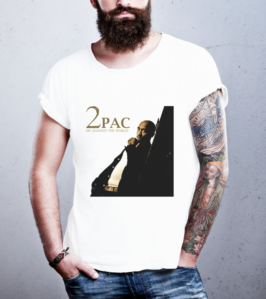 2Pac Me Against The World Album Cover With Tupac Shakur Photo T-Shirt