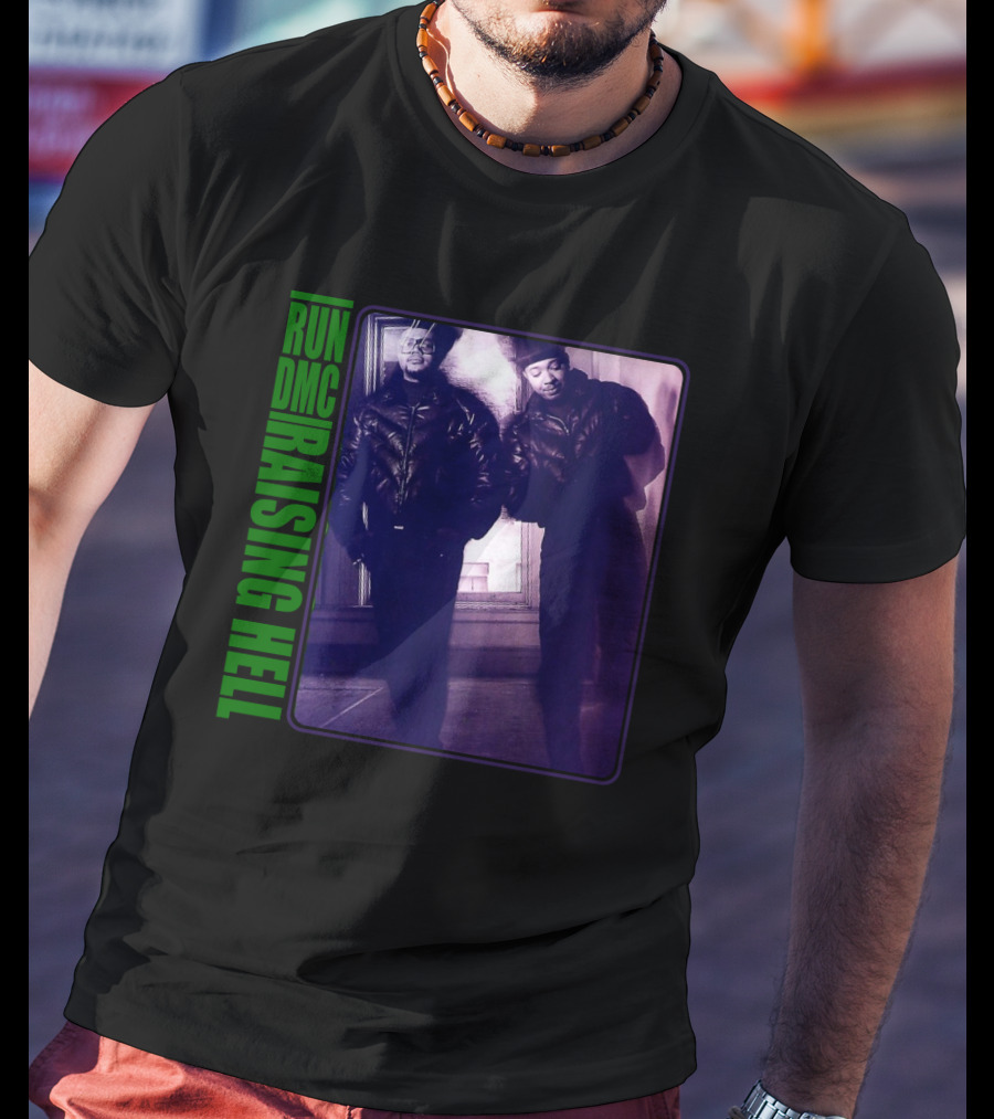 RUN DMC Raising Hell 1986 Iconic Album Cover Image T-Shirt