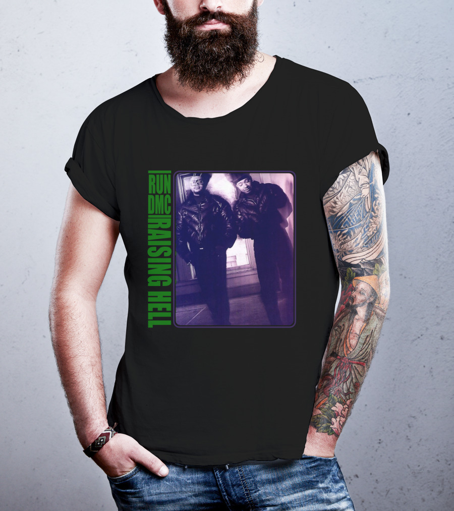RUN DMC Raising Hell 1986 Iconic Album Cover Image T-Shirt