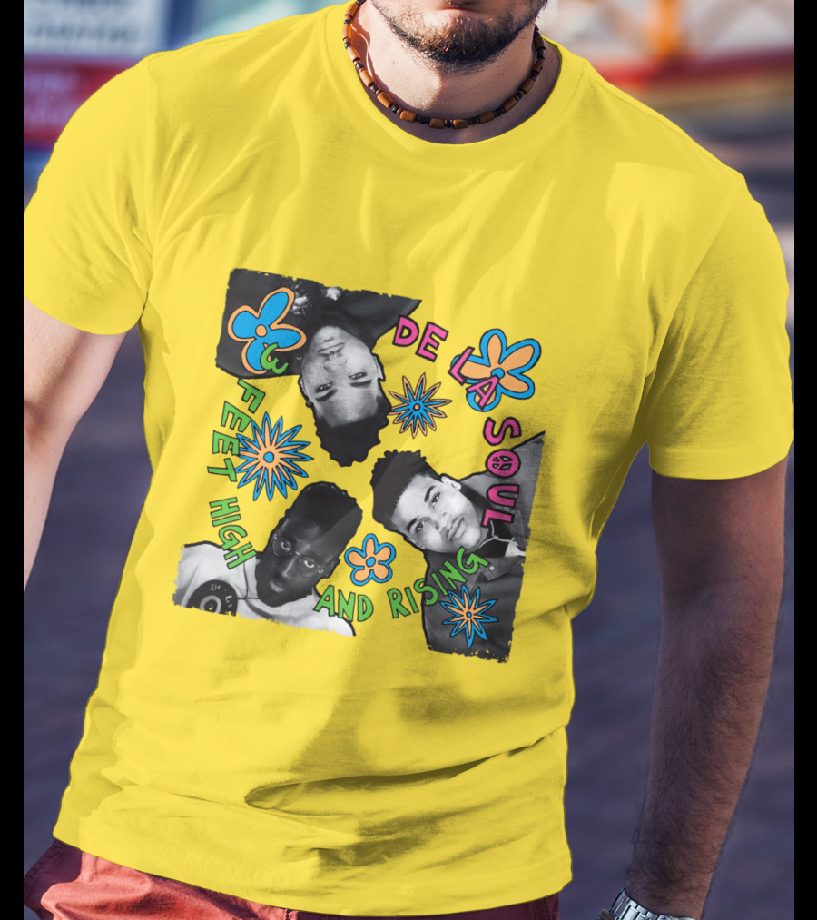 De La Soul 3 Feet High And Rising Colorful Flower T-Shirt