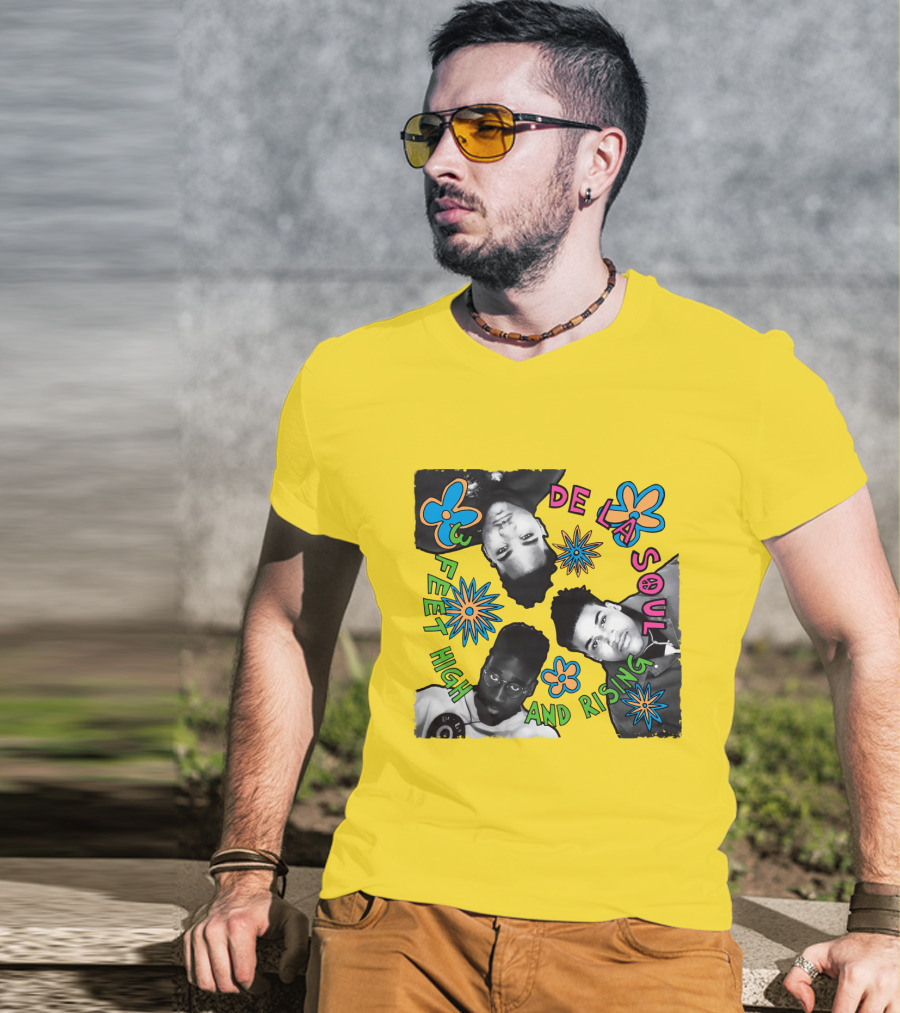 De La Soul 3 Feet High And Rising Colorful Flower T-Shirt