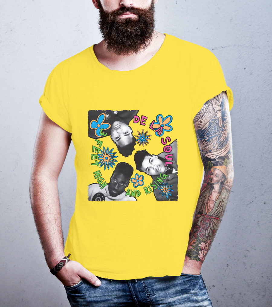 De La Soul 3 Feet High And Rising Colorful Flower T-Shirt
