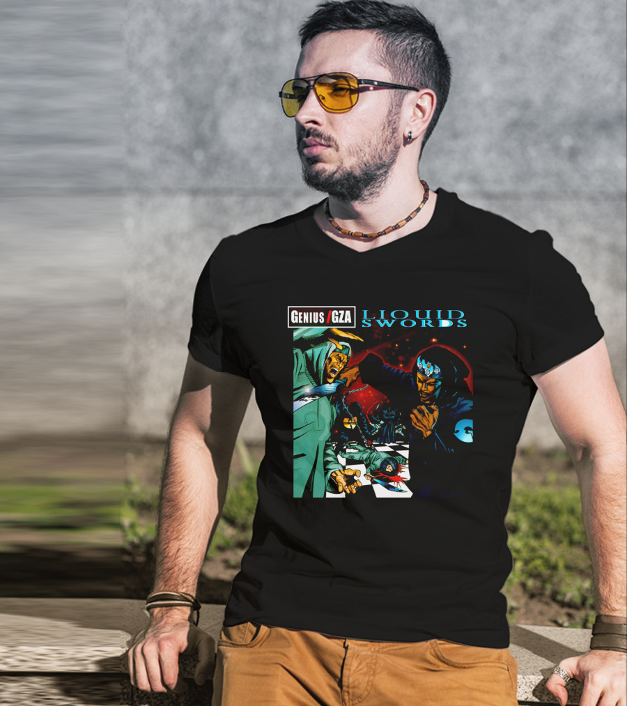 Genius GZA Liquid Swords Chess Battle T-Shirt
