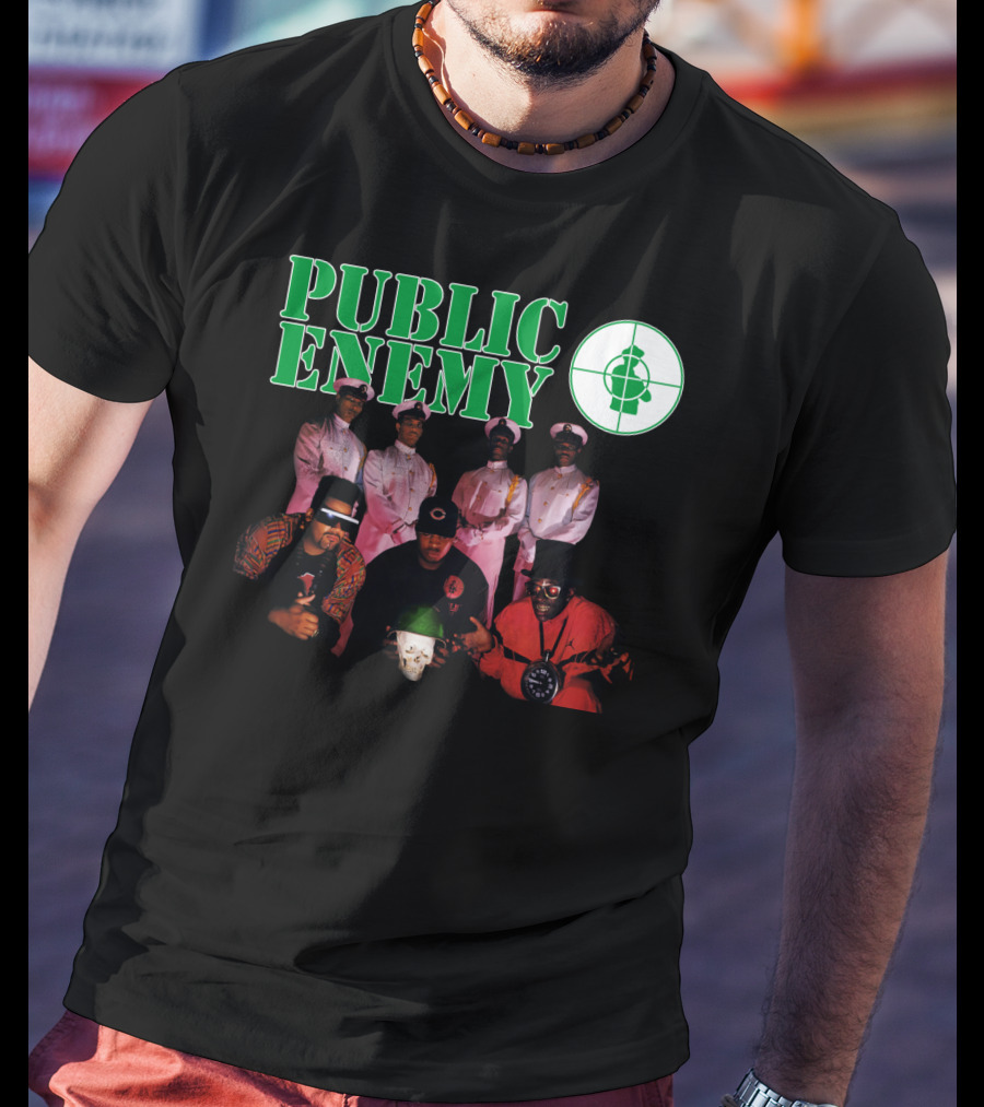 Public Enemy 1991 Group Photo With Target T-Shirt