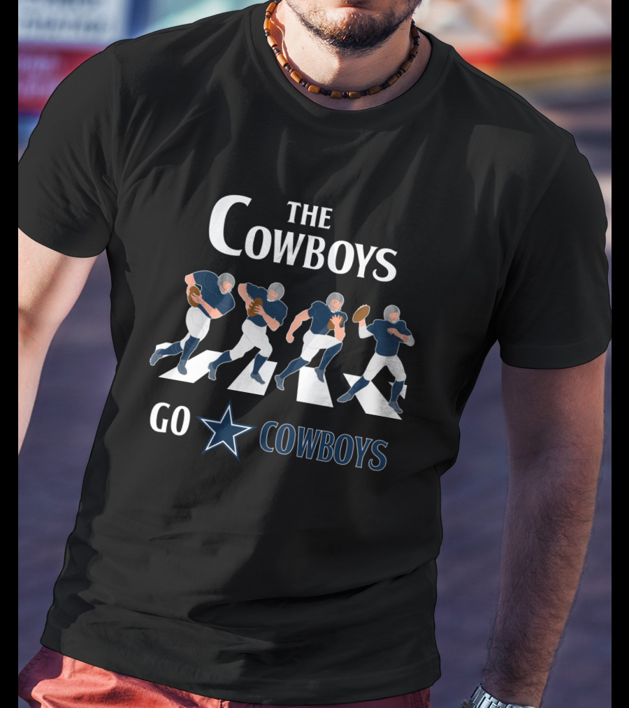 The Cowboys Go Cowboys Abbey Road Style Football Players T-Shirt