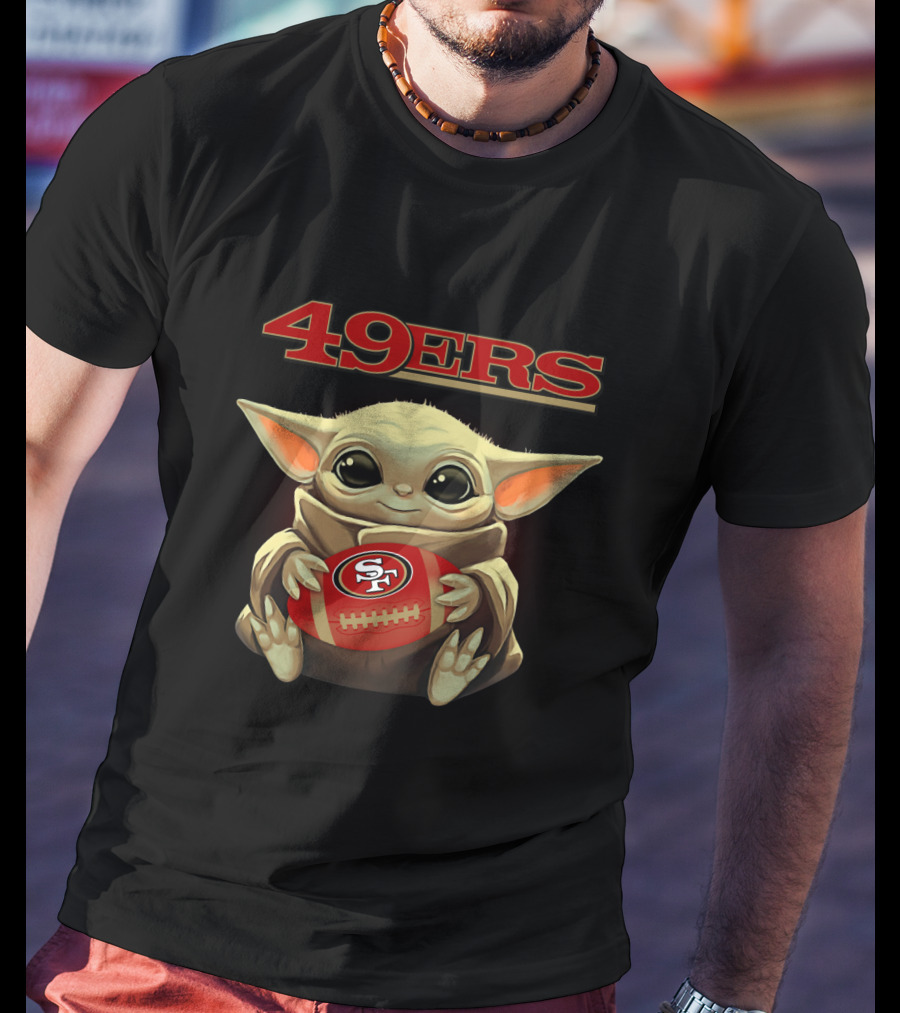 49ers Sf Baby Yoda Football T-Shirt