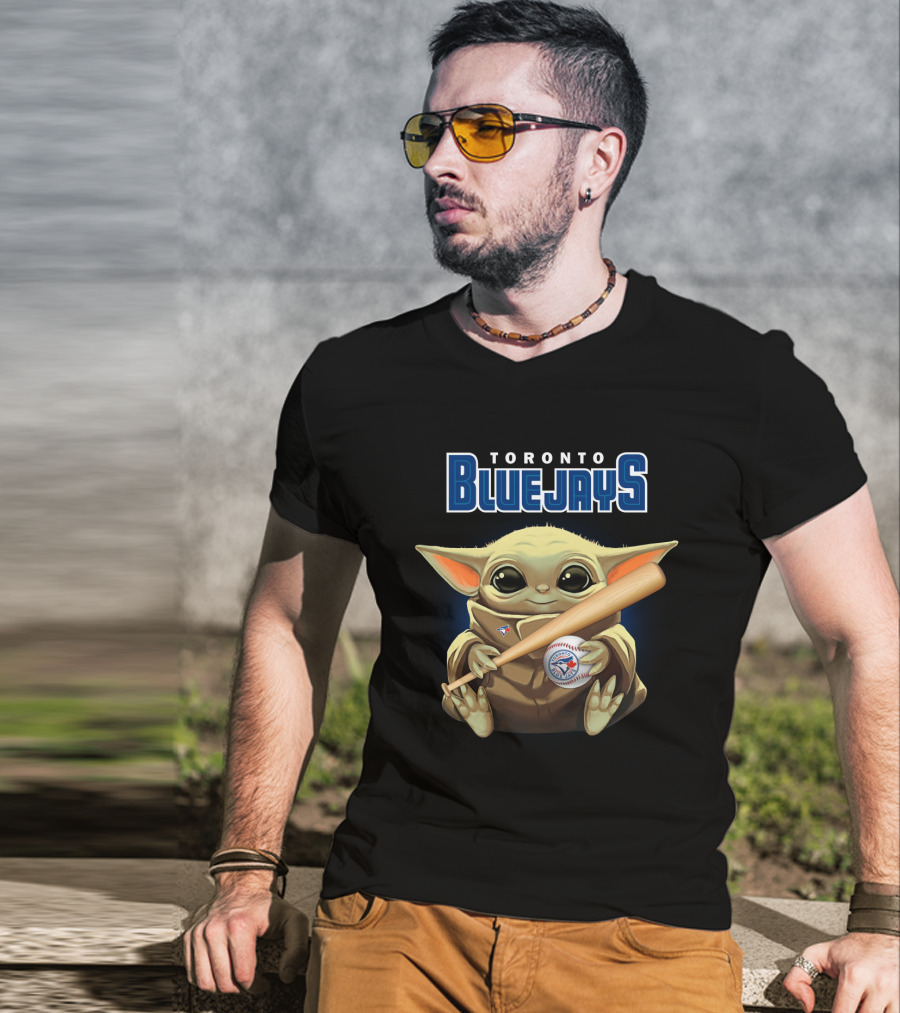 Toronto Blue Jays Baby Yoda Baseball Fan T-Shirt