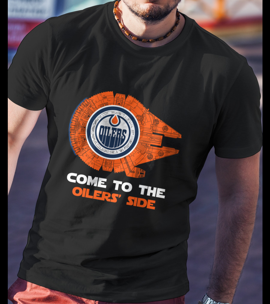 Oilers Side Come To The Millennium Falcon Edmonton T-Shirt