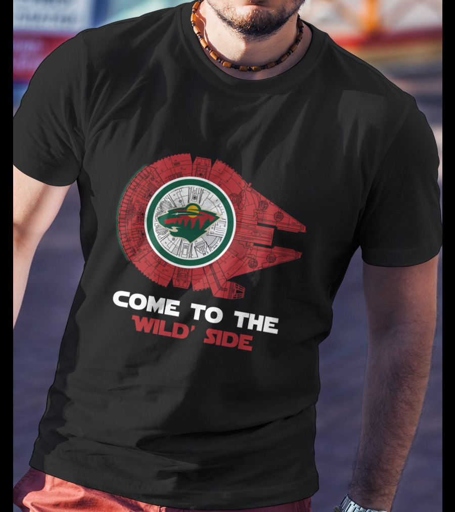 Come To The 'Wild' Side Minnesota Wild Millennium Falcon T-Shirt