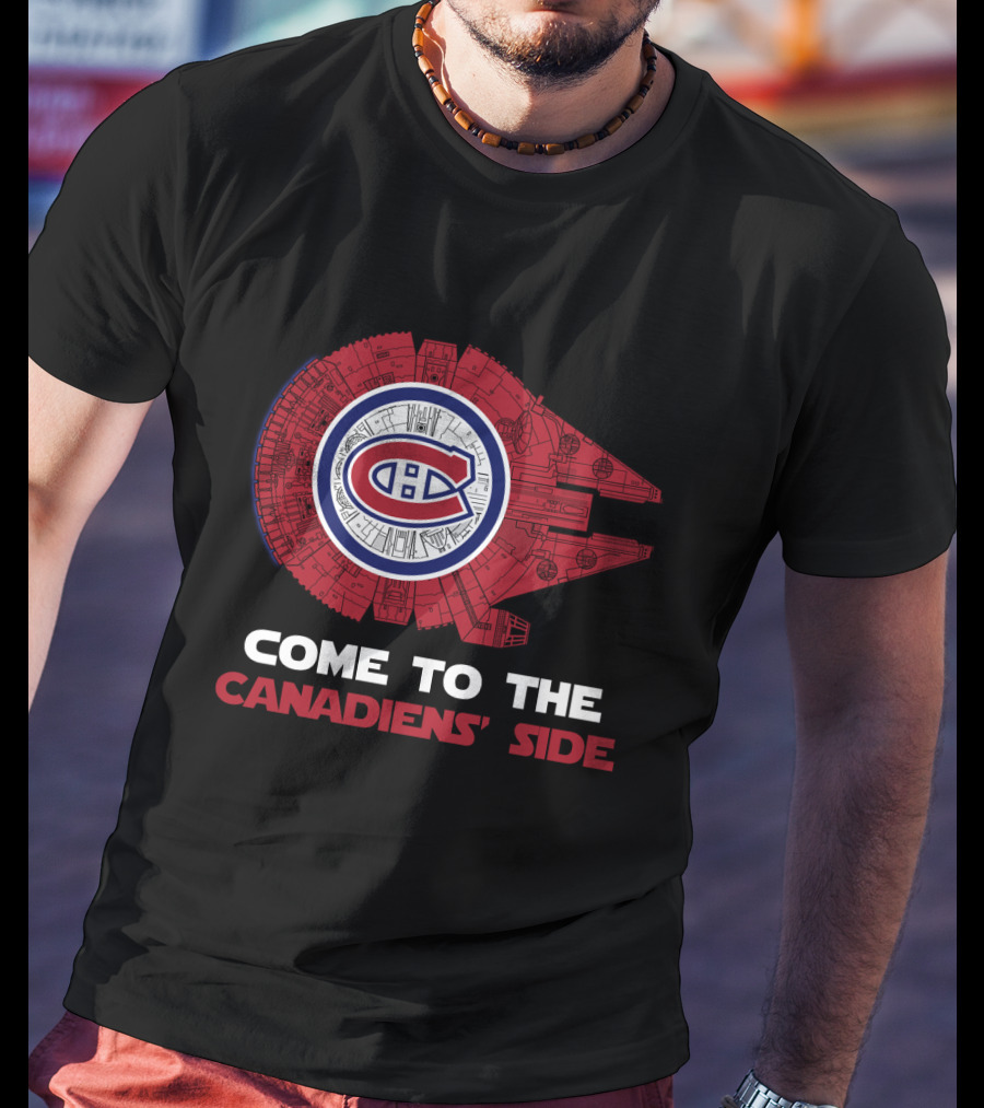 Come To The Canadiens' Side Montreal Canadiens Millennium Falcon T-Shirt