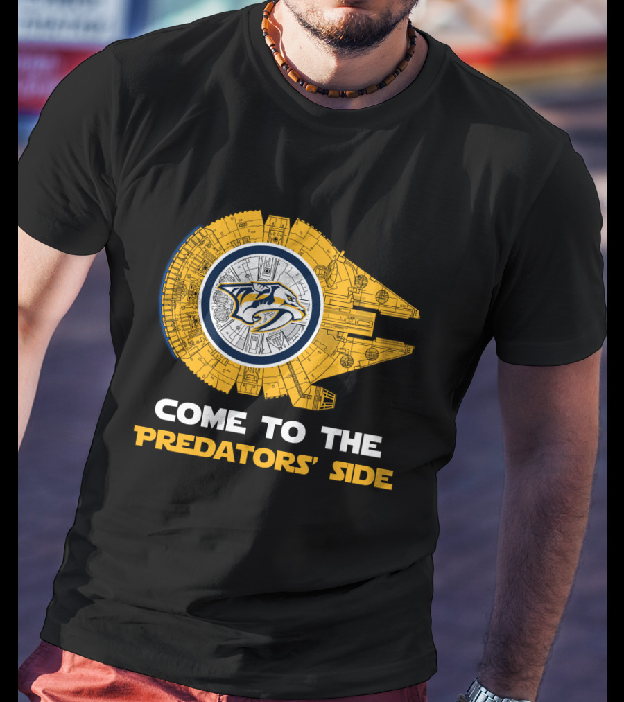 Come To The Predators' Side Nashville Predators Millennium Falcon T-Shirt