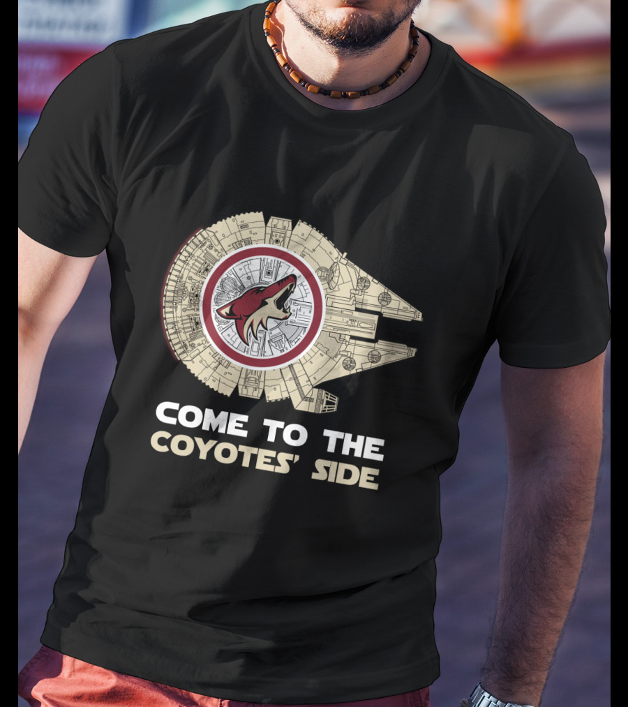 Come To The Coyotes' Side Arizona Coyotes Millennium Falcon T-Shirt
