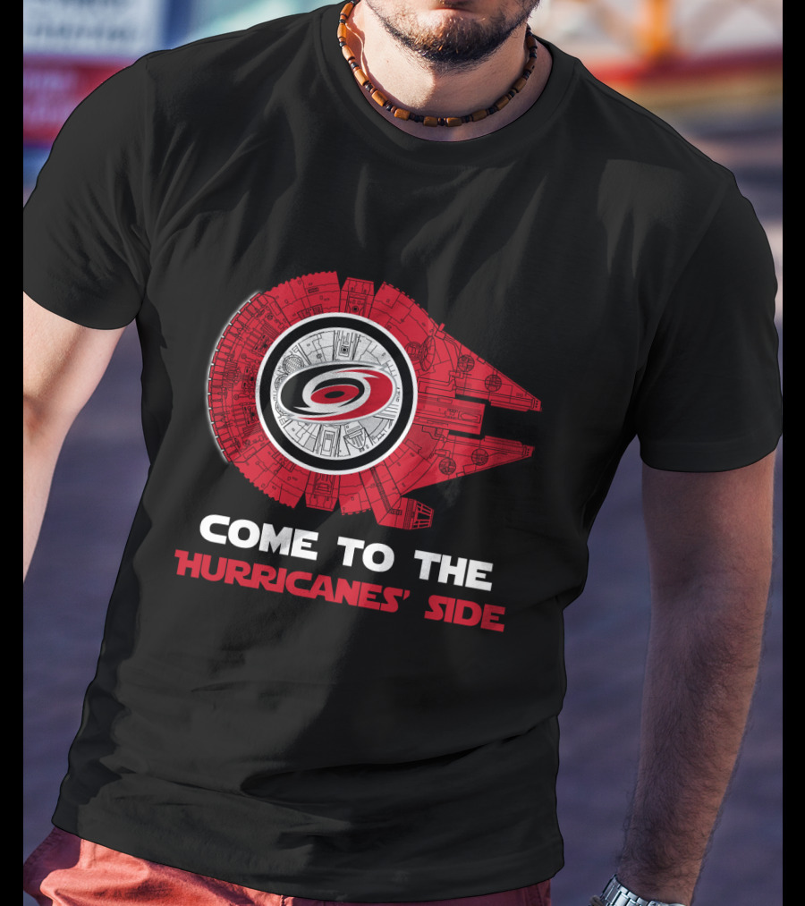 Come To The Hurricanes' Side Carolina Hurricanes Millennium Falcon T-Shirt