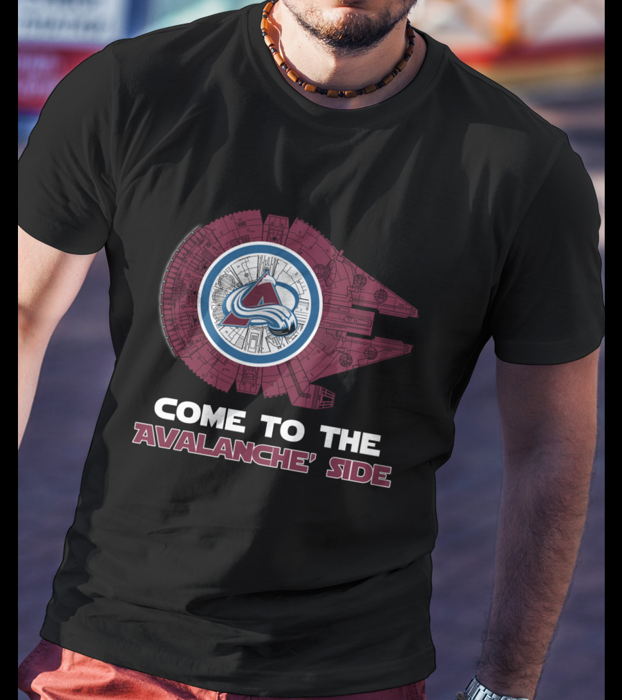 Come To The Avalanche Side Colorado Avalanche Millennium Falcon T-Shirt