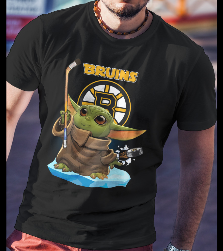 Baby Yoda Bruins Hockey Boston Bruins T-Shirt