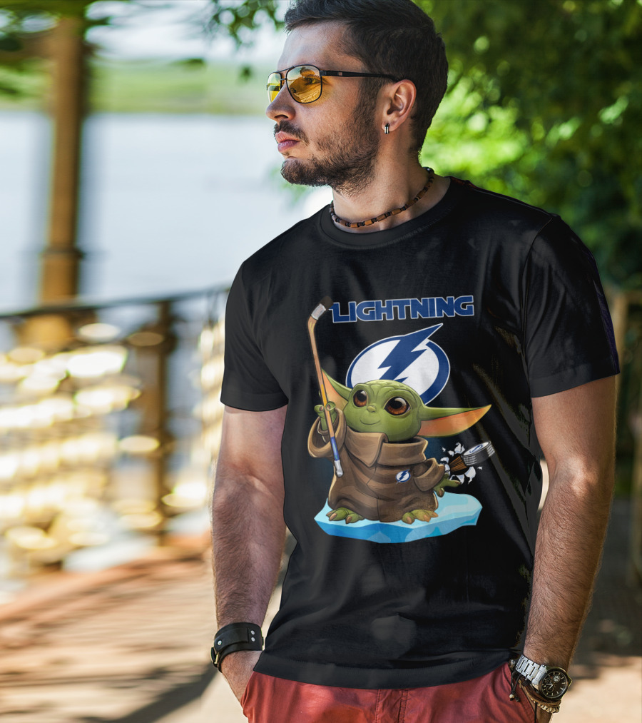 Tampa Bay Lightning Baby Yoda Hockey NHL T-Shirt