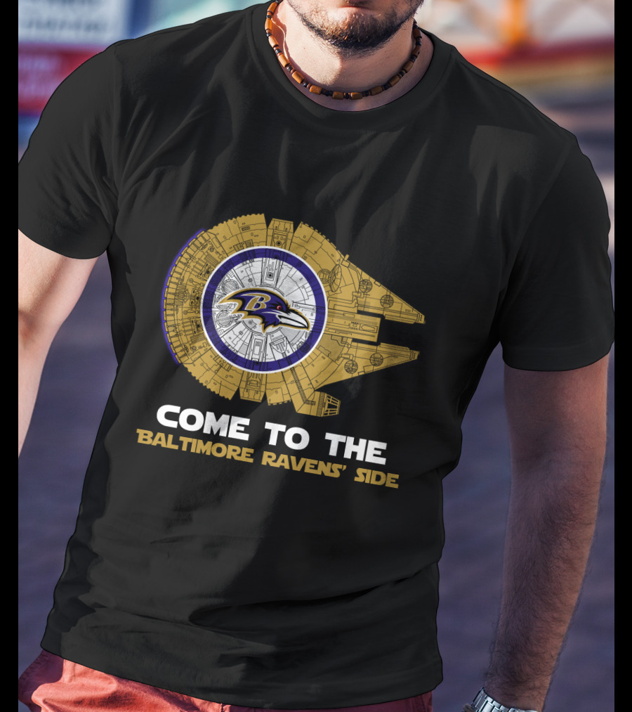 Come To The Baltimore Ravens' Side Millennium Falcon Nfl T-Shirt