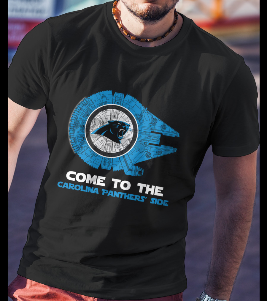 Come To The Carolina Panthers' Side Millennium Falcon Nfl T-Shirt