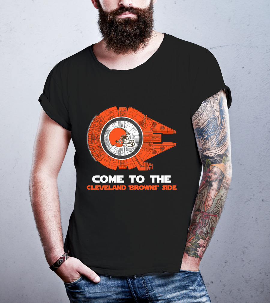 Cleveland Browns Millennium Falcon Come To The Cleveland Browns' Side T-Shirt