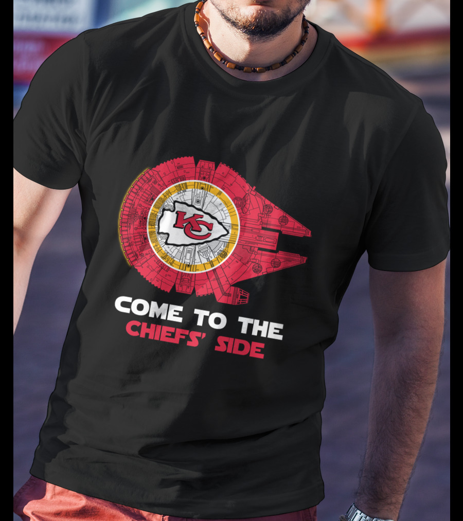 Come To The Chiefs' Side Kansas City Chiefs Millennium Falcon Nfl T-Shirt