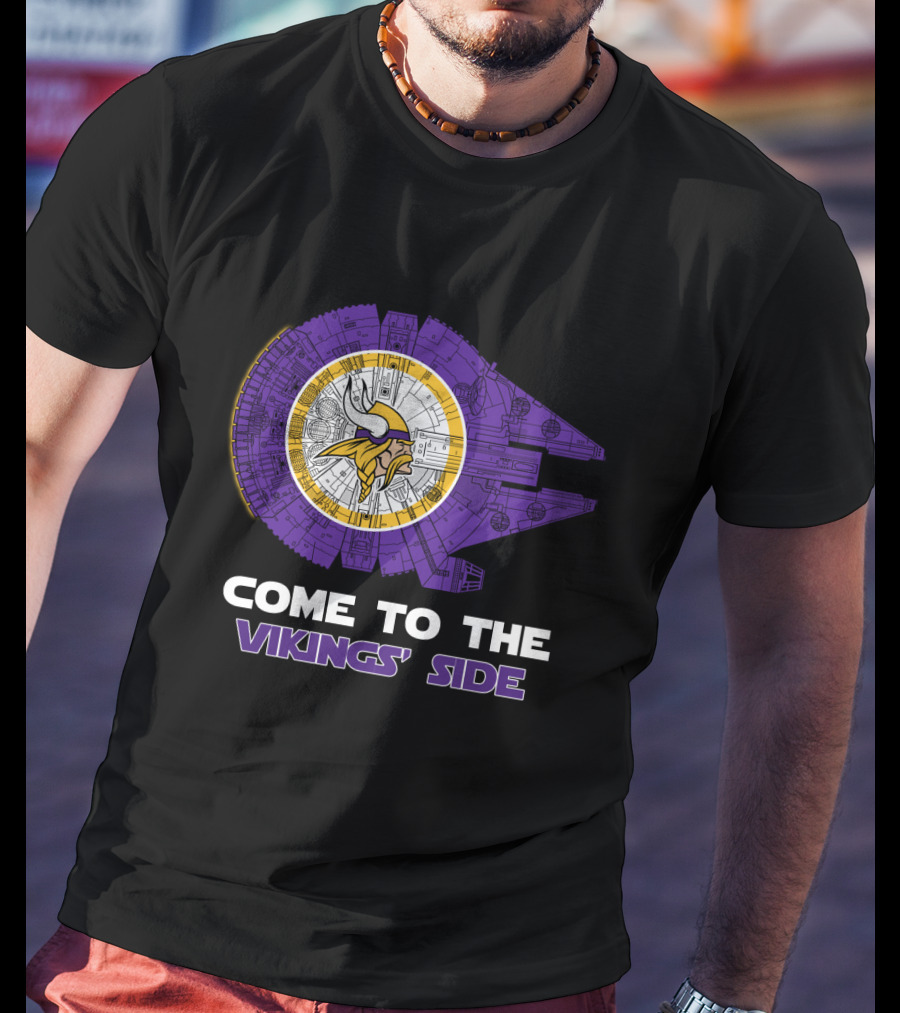 Come To The Vikings' Side Minnesota Vikings Millennium Falcon Nfl T-Shirt