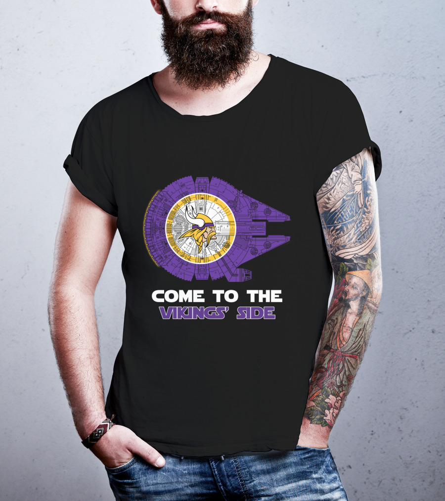 Come To The Vikings' Side Minnesota Vikings Millennium Falcon Nfl T-Shirt