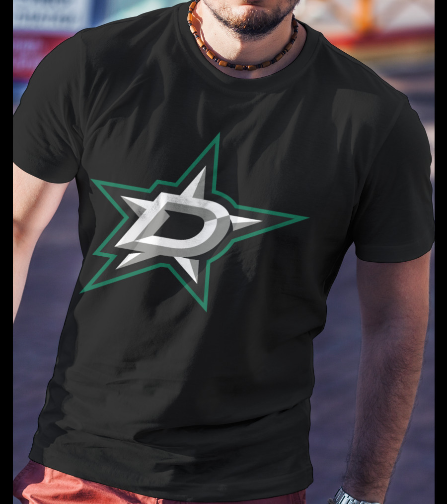 Dallas Stars Hockey Team Logo Black T-Shirt