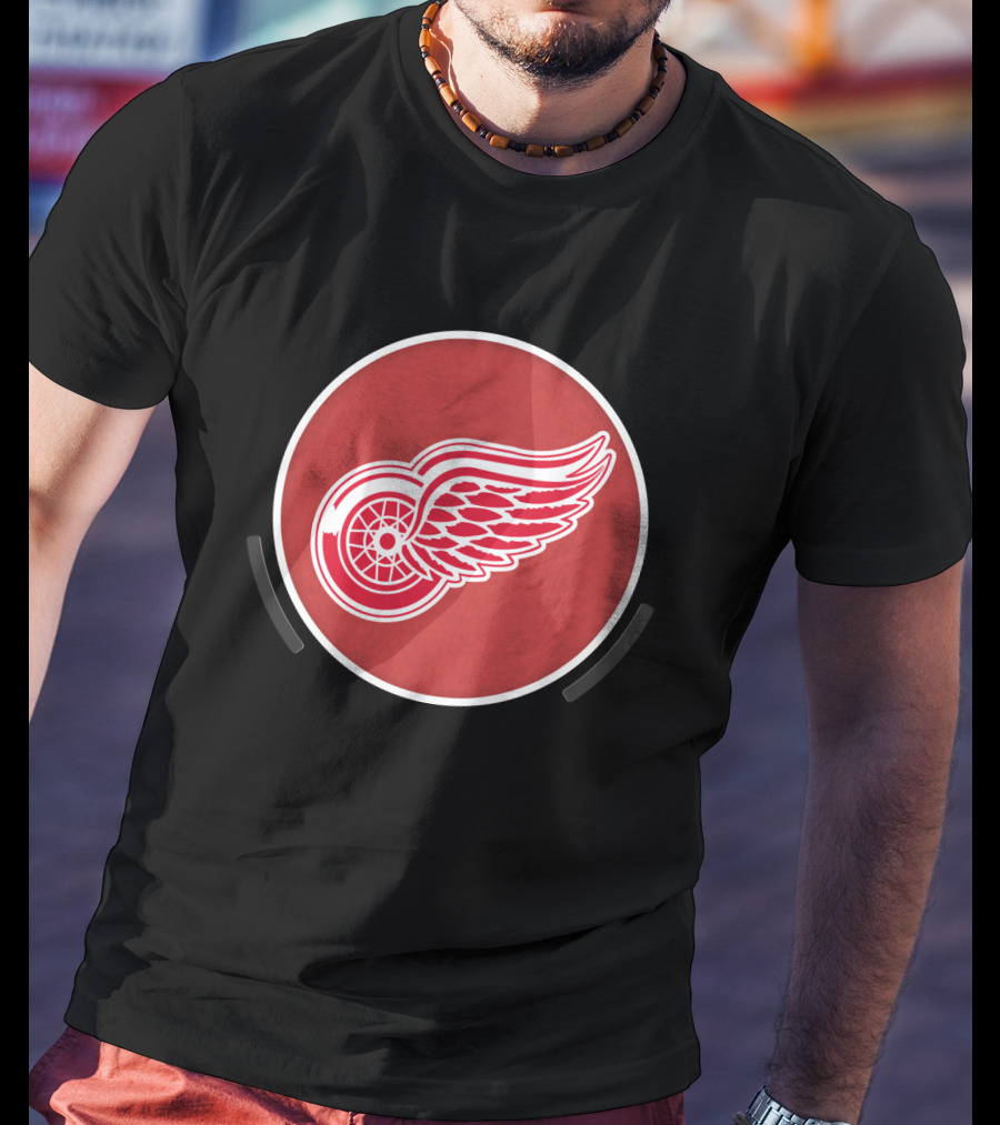 Power Decal NHL Detroit Red Wings Logo Circle Emblem T-Shirt