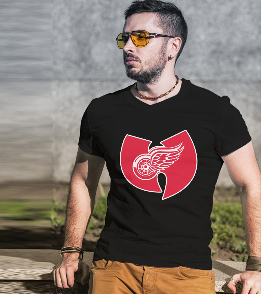Detroit Red Wings Wu-Tang Clan Logo Merge T-Shirt