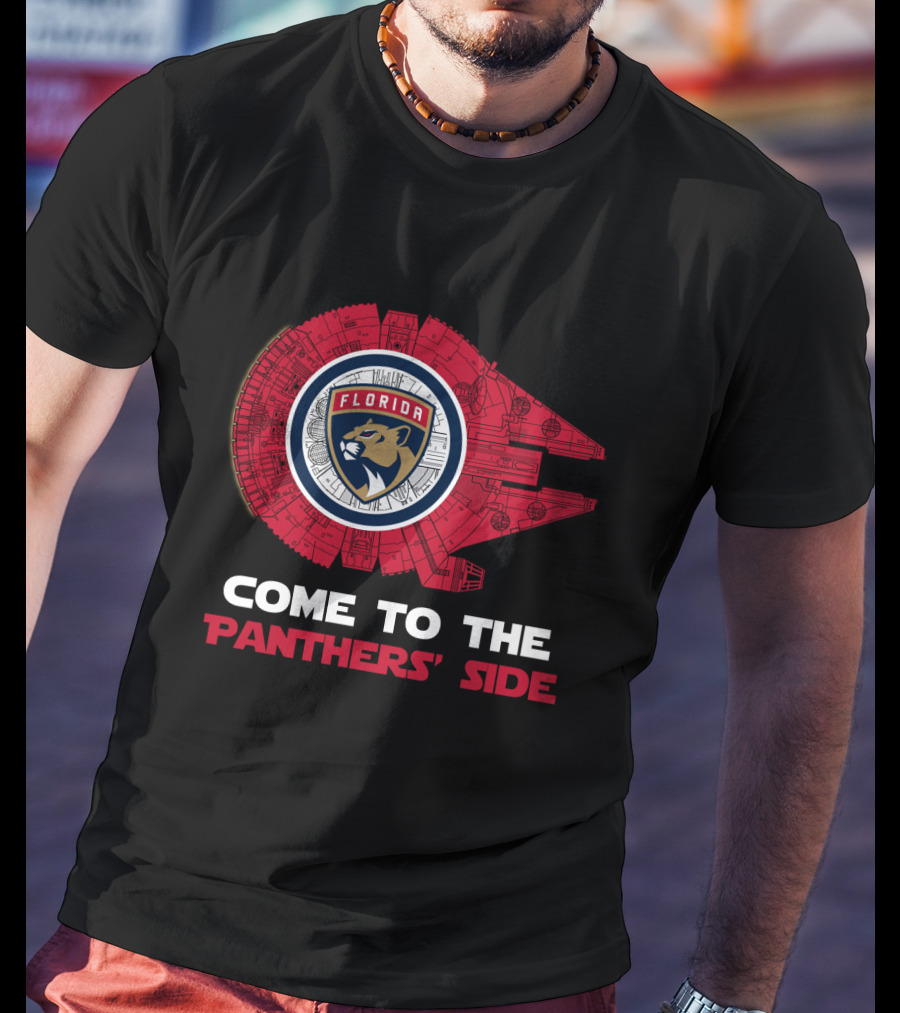 Florida Panthers Come To The Panthers' Side Millennium Falcon T-Shirt
