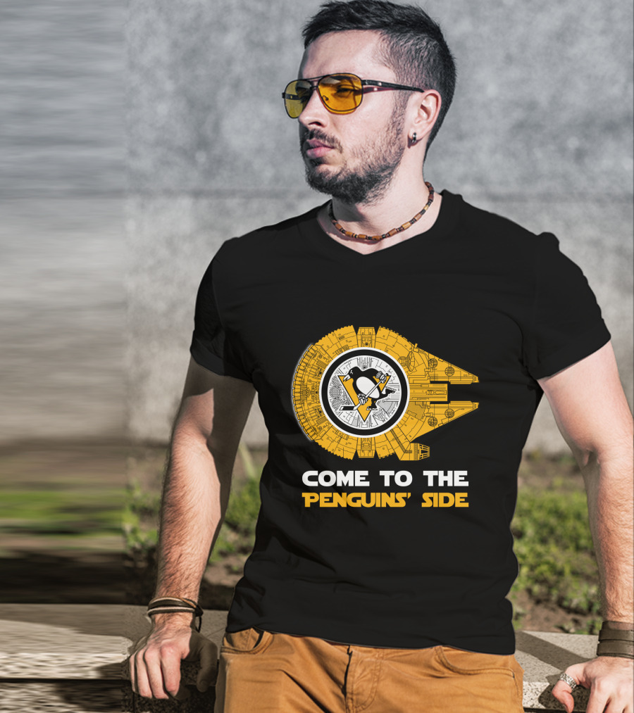 Pittsburgh Penguins Millennium Falcon Come To The Penguins' Side T-Shirt