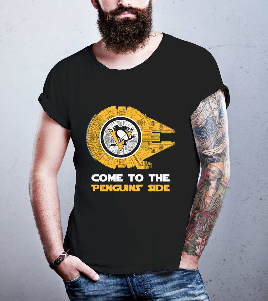 Pittsburgh Penguins Millennium Falcon Come To The Penguins' Side T-Shirt