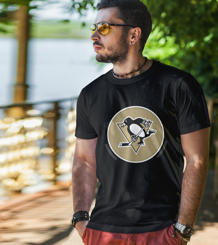 Pittsburgh Penguins Power Decal Logo Hockey Emblem T-Shirt