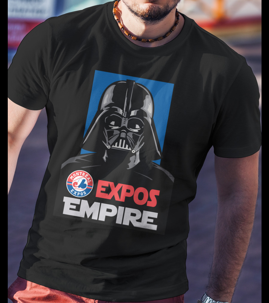 Montreal Expos Empire Darth Vader Star Wars Crossover T-Shirt