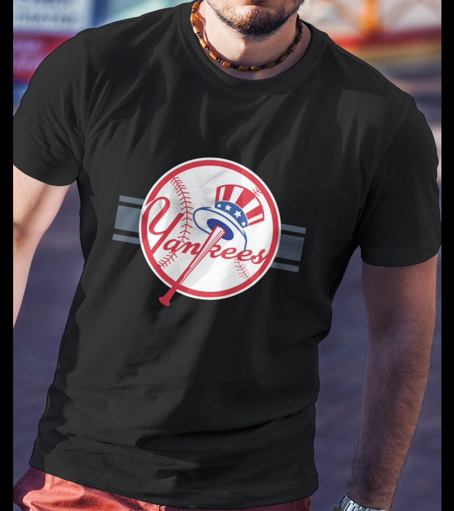 Yankees Patriotic Hat Baseball Emblem T-Shirt
