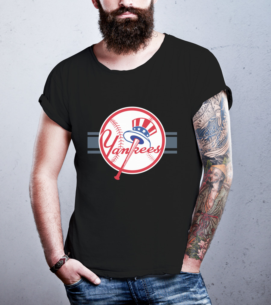 Yankees Patriotic Hat Baseball Emblem T-Shirt