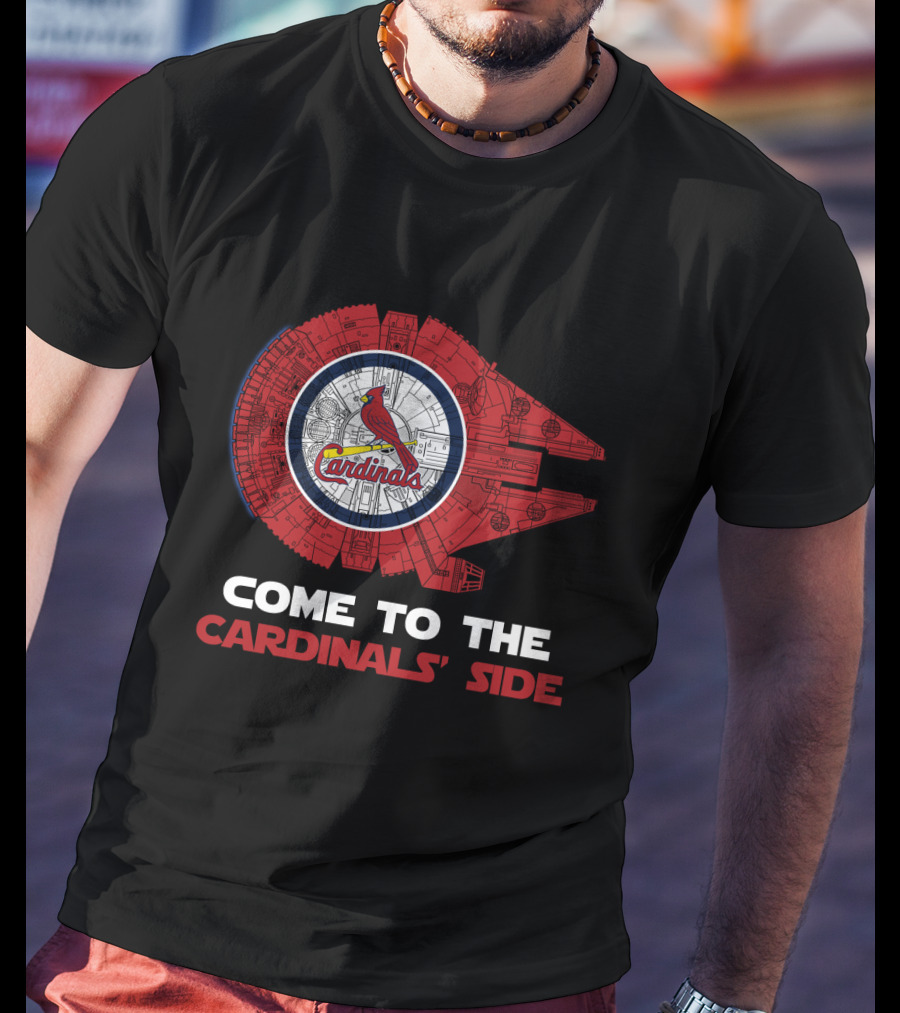 St. Louis Cardinals Come To The Cardinals' Side Millennium Falcon T-Shirt