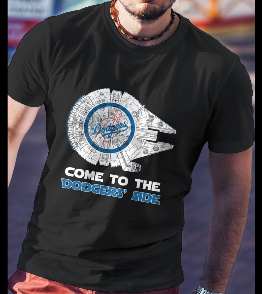 Los Angeles Dodgers Millennium Falcon Come To The Dodgers' Side T-Shirt