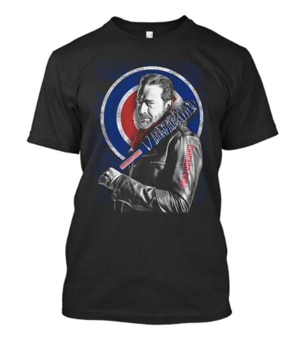 Chicago Cubs Fan With Iconic Bat And Blue Red Circle T-Shirt